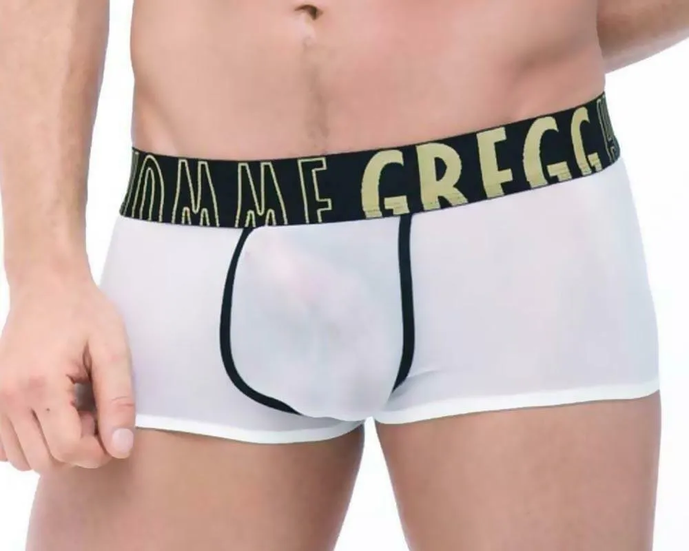 XS Gregg Homme Boxer Commando Translucent Fabric White 87505 136