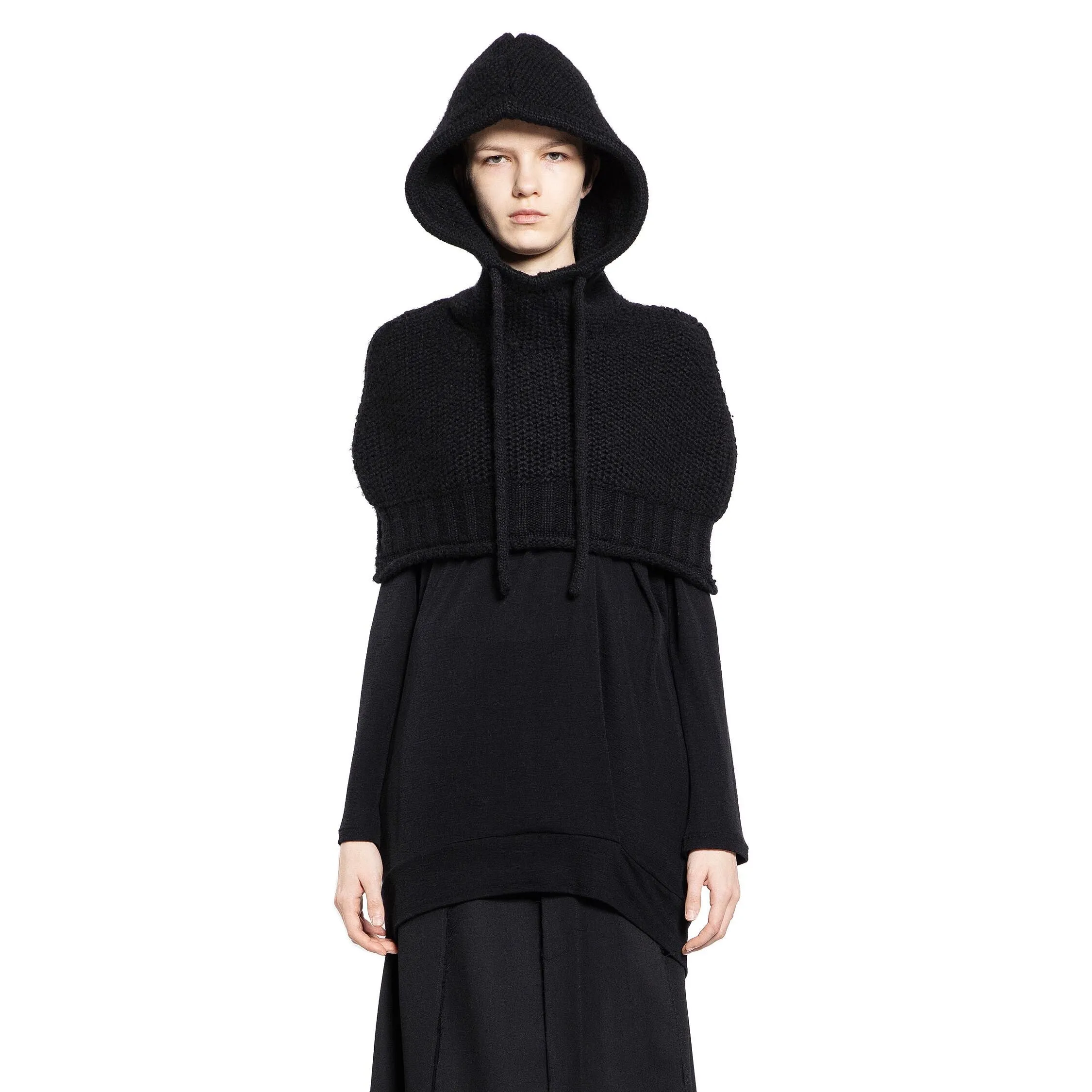 YOHJI YAMAMOTO WOMAN BLACK KNITWEAR