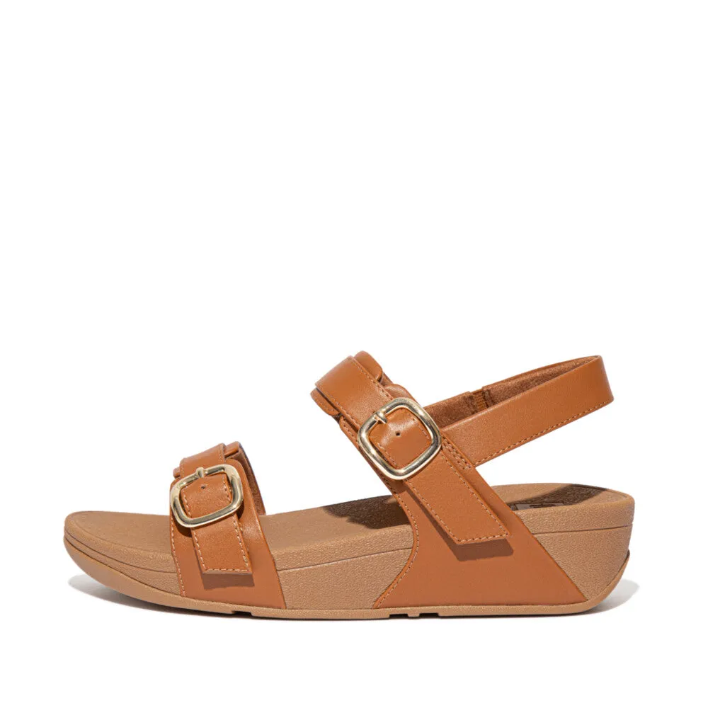 รองเท้าแตะแบบรัดส้น ผู้หญิง รุ่น LULU ADJUSTABLE-BUCKLE LEATHER BACK-STRAP SANDALS