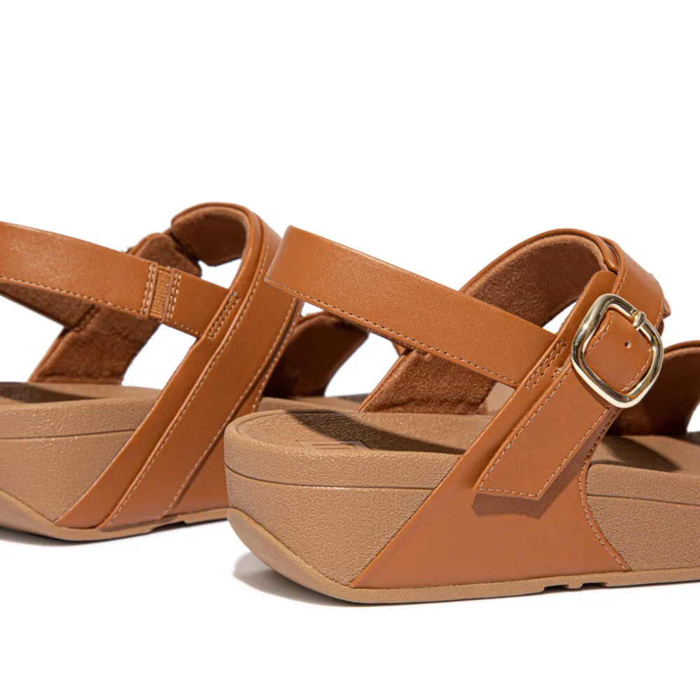 รองเท้าแตะแบบรัดส้น ผู้หญิง รุ่น LULU ADJUSTABLE-BUCKLE LEATHER BACK-STRAP SANDALS