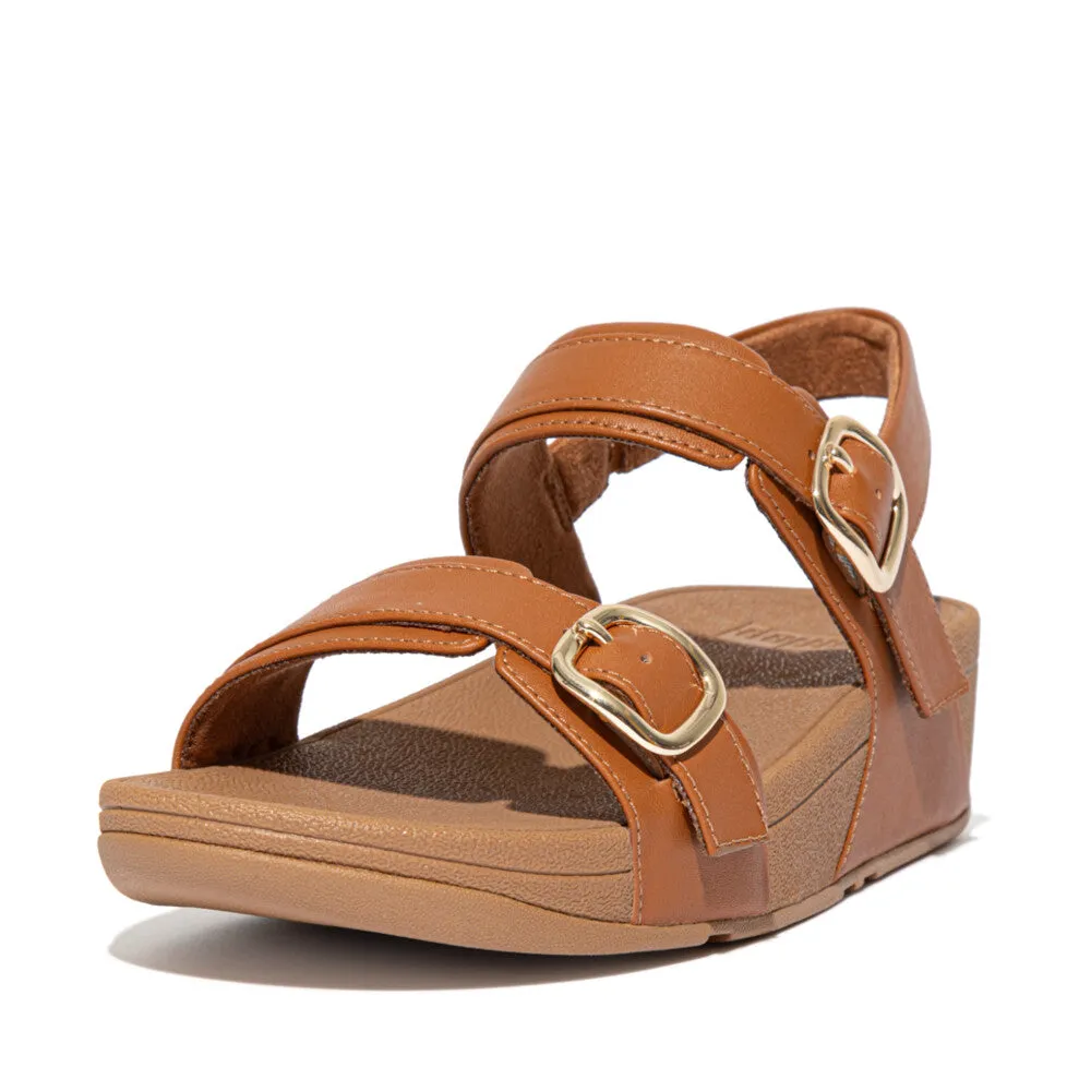 รองเท้าแตะแบบรัดส้น ผู้หญิง รุ่น LULU ADJUSTABLE-BUCKLE LEATHER BACK-STRAP SANDALS