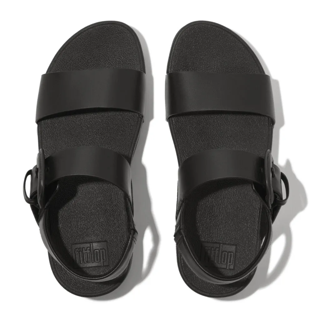 รองเท้าแตะแบบรัดส้น ผู้หญิง รุ่น LULU COVERED-BUCKLE RAW-EDGE LEATHER BACK-STRAP SANDALS